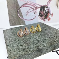 Anting Titanium Korea Kdrama Kpop Tusuk Bulat Hitam Solitaire Rose Gold