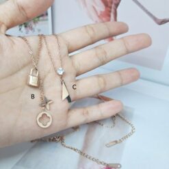 Kalung Titanium Korea Love Batu