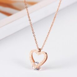 Kalung Titanium Korea Love Batu