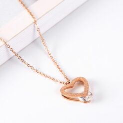 Kalung Titanium Korea Love Batu