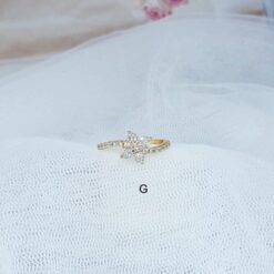 Cincin Wanita Bunga Lapis Emas