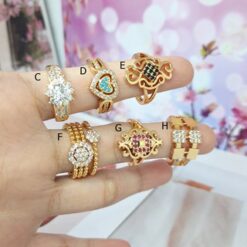 Cincin Xuping Lilit Silang Mewah