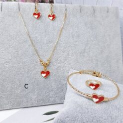 Set Xuping Anak Kalung Koye Gelang Anting Cincin Karakter Kartun Miki